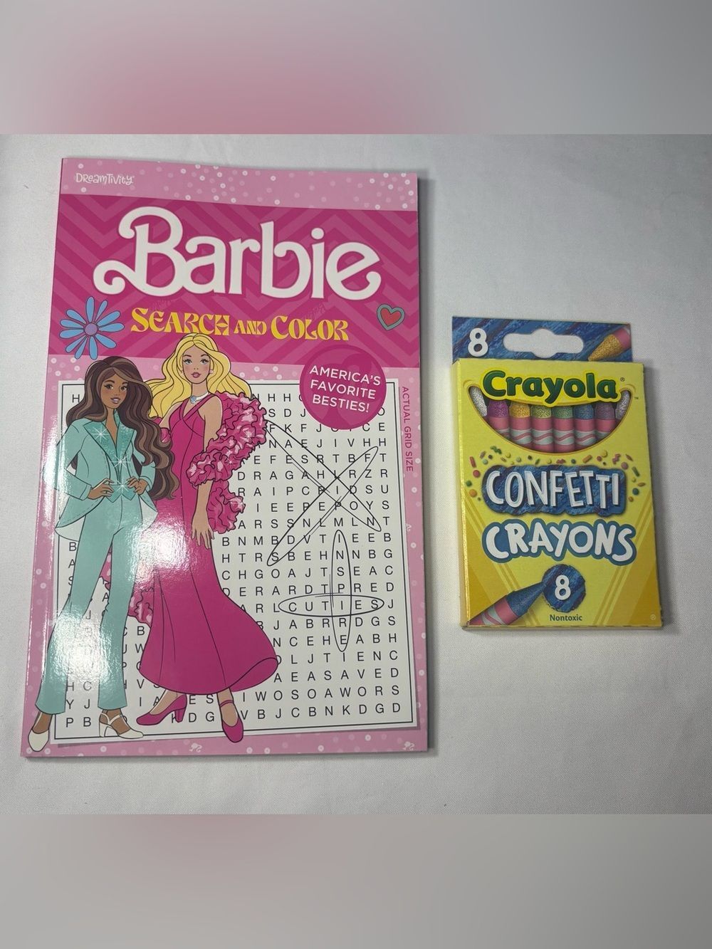 2 New Barbie Search and Color Activity Book - Pink